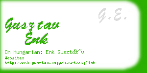 gusztav enk business card